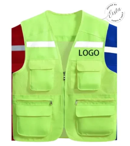 Multi-Pocket Neon Vest