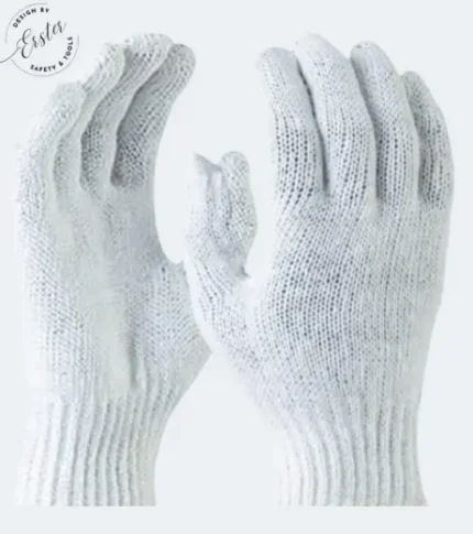 White Knitted Safety Gloves