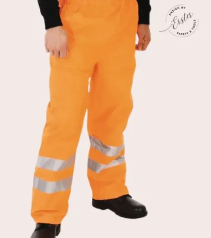 Men's Hi-Vis Waterproof Contractor Trousers(Hi-Vis Orange)